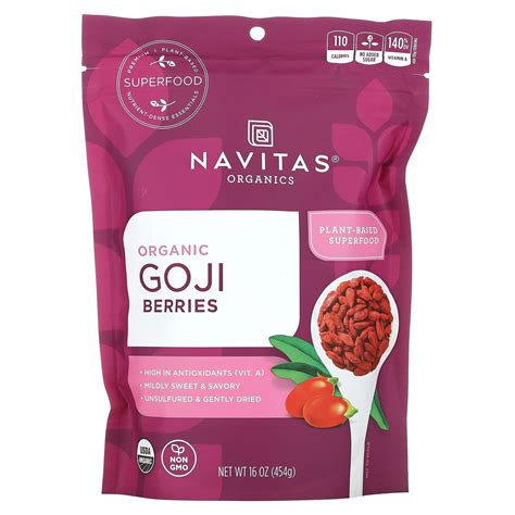 Navitas Organics, Organic Goji Berries, 16 oz (454 g)