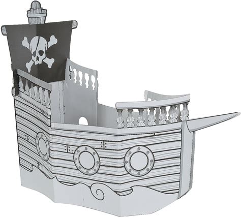 Amazon.com: Fun Express Pirate Ship Cardboard House for Kids ...