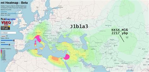 mtDNA Haplogroup J1 Relative Frequency Maps – Mygrations