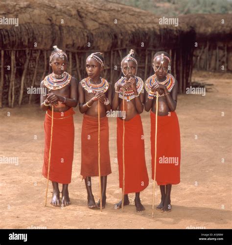 Maasai children dancers in The Maasai Mara National Reserve, Narok ...