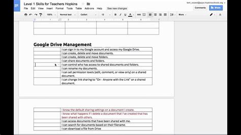 Formatting Tables in Google Docs - YouTube