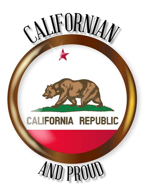 California Proud Flag Button Stock Vector - Illustration of insignia, background: 116870523