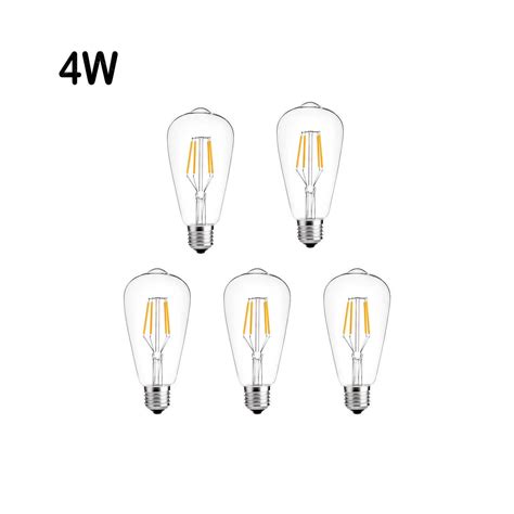 1/4/5PCS LED Replacement Light Bulbs Dimmable Vintage Glass Edison Light Bulb | eBay
