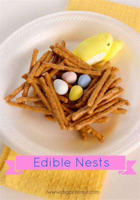 Edible Nests | Edible bird's nest, Preschool cooking, Easter snacks