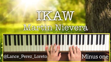 IKAW - Martin Nievera minus one w/ lyrics (piano cover) - YouTube