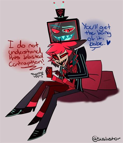 @Suslastor / Hazbin Hotel Vox x Alastor | Милые рисунки, Мультяшные рисунки, Арт-челлендж