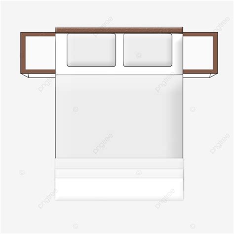 Bed Top View Vector Illustration, Plan Top View Bed, Bed Top View For Architect, Top View Of Bed ...