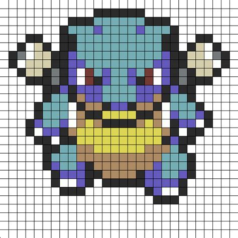 Blastoise Sprite Perler Bead Pattern | Bead Sprites | Misc Fuse Bead Patterns