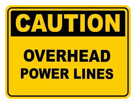 Overhead Power Lines Caution Safety Sign - Safety Signs Warehouse