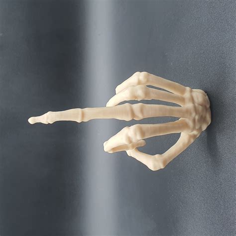 Skeleton Hand Middle Finger 3D model 3D printable | CGTrader