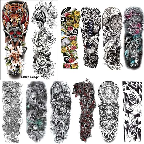 Amazon.com: full sleeve temporary tattoos