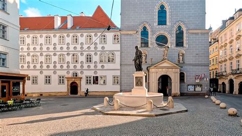 Vienna Old Historic Streets in the Old Town City Centre, Austria - The ...