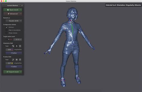 Automatic retopology using Instant Meshes - STYLY