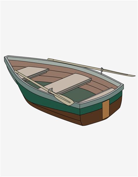 Wooden Boat PNG Image, Yellow Wooden Boat Decoration Illustration, Yellow Wooden Boat, Wooden ...