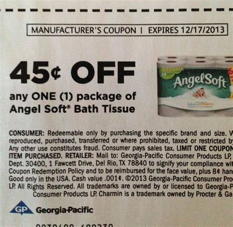 Upcoming $.45/1 Angel Soft Toilet Paper = No Size Restrictions