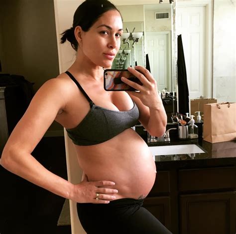 Pregnant Brie Bella Shows off Her Growing Baby Bump on Instagram at 37 ...