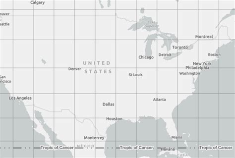 Latitude And Longitude World Map With Cities