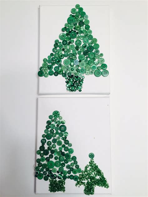 DIY Button Christmas Trees