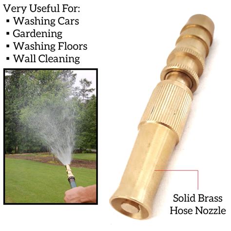 BRASS HOSE NOZZLE FOR GARDEN SPRAY , CAR CLEANING SPRAY , HOUSE FLOOR ...