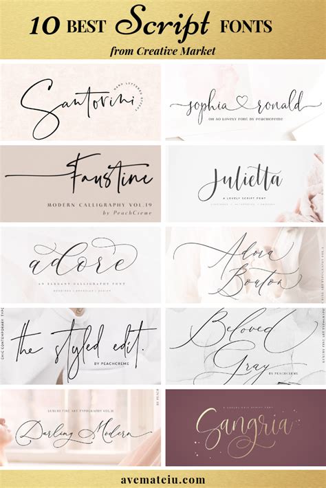 10 of the BEST Script Fonts from Creative Market – Ave Mateiu | Best script fonts, Tattoo fonts ...