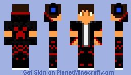 Red Creeper Teen Minecraft Skin