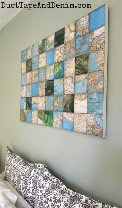 How to Make a World Map Art Collage on Canvas