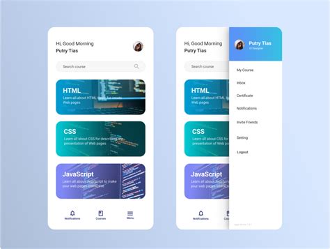 Learn with Code, Web Development Online Course Apps Design by Dede Saprudin on Dribbble