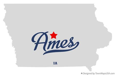 Map of Ames, IA, Iowa