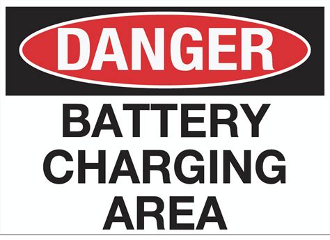 Danger Battery Charging Area Wall Sign | Creative Safety Supply