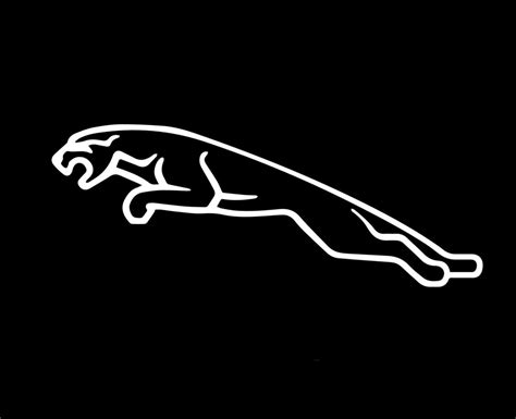 Jaguar Logo Brand Symbol White Design British Car Automobile Vector ...