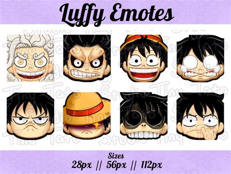 Luffy Emotes Complete Set - Etsy Ireland