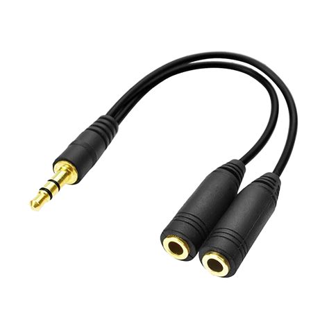 Câble audio Jack 3.5 mm mâle vers double Jack 3.5 mm femelles