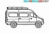 How To Draw A Minivan Step By  Easy sketch template