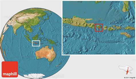 Satellite Location Map of Kab. Badung