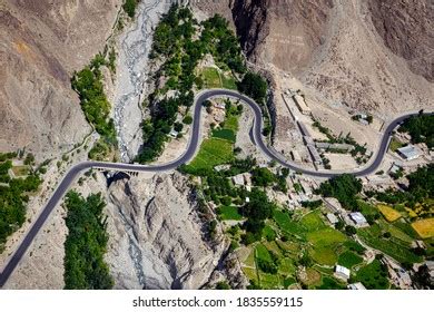 Zigzag Road Mountains Karakorum Highway Hunza Stock Photo 1835559115 ...