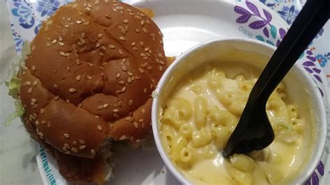 Arby's Cheddar Fish Sandwich and Mac n Cheese - YouTube