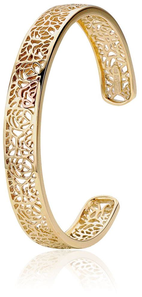 Clogau Gold 9ct Rose and Yellow Gold Bangle: Amazon.co.uk: Jewellery ...