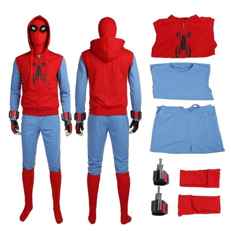 Spider-Man Homecoming Tom Holland Spiderman Outfits Cosplay Costume ...