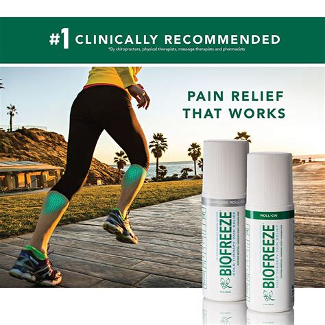 Biofreeze Pain Relief Gel for Arthritis, 3 oz. Roll-On Cold Topical ...