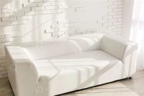 White sofa with colorful pillows in room 16477713 Stock Photo at Vecteezy