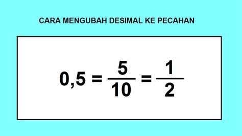 Cara Menyelesaikan Pecahan Biasa Ke Pecahan Desimal