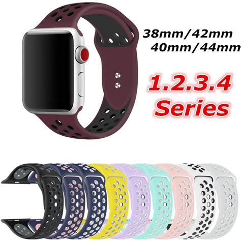 Sport Watchband 42mm/38mm/44mm/40mm Nike Silicone Watch Band For iwatch ...