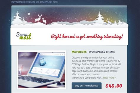 Free Christmas Email Template – HTML Version | GT3 Themes