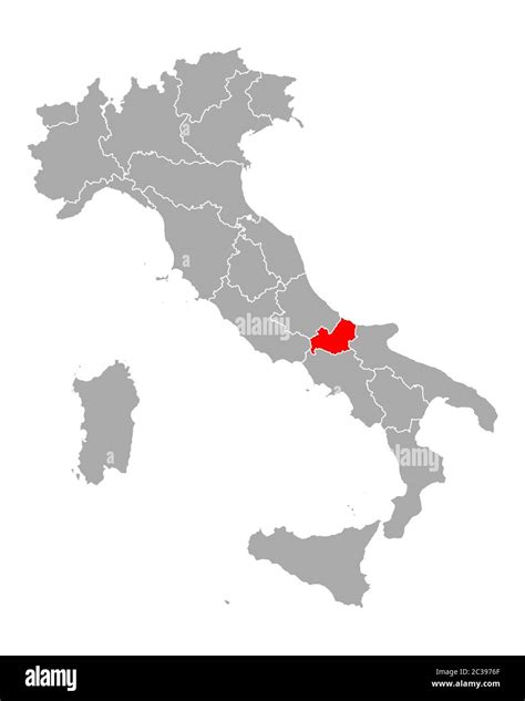 Map of Molise in Italy Stock Photo - Alamy