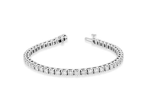 Diamond Tennis Bracelet In 14k White Gold | Exquisite Diamond Accents | Fine Jewelry For ...