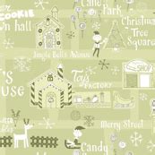 Santa's Village Map - Spoonflower