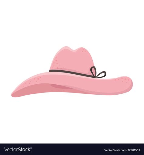 Pink hat accessory fashion isolated design icon Vector Image