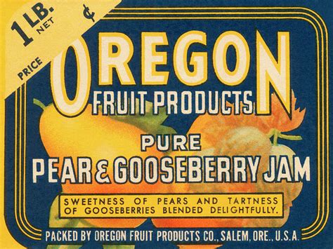 Pure Pear and Gooseberry Jam Drawing by Vintage Food Labels