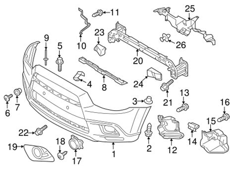 Bumper & Components - Front for 2012 Mitsubishi Outlander Sport SE | Auto Parts