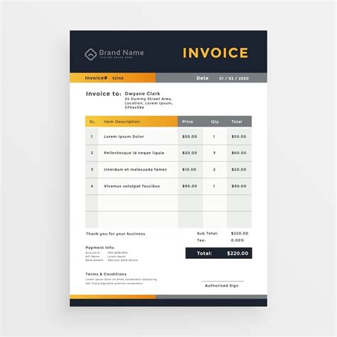 Invoice template Vectors & Illustrations for Free Download | Freepik